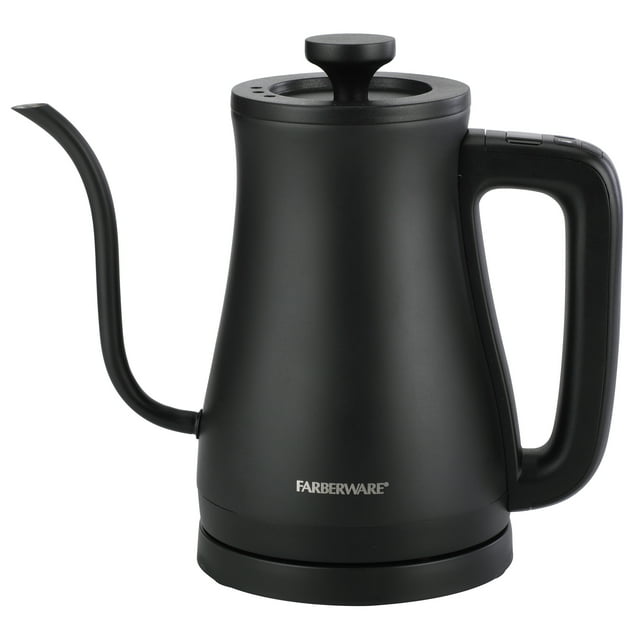 Farberware 1 Liter Gooseneck Electric Kettle, Black