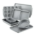 thumbnail interactive-video image 1 of Farberware 10 Pcs Nonstick Bakeware Set with Cooling Rack, Dishwasher Safe and Oven Safe to 450°F, Gray, 1 of 14