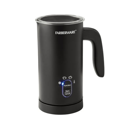 Farberware 10 oz Electric Milk Frother 4 in 1 Automatic Foam Maker , Black