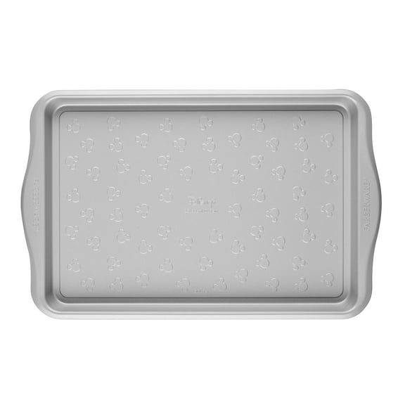 Farberware Disney Bake with Mickey Mouse 10x15 Inch Nonstick Cookie Pan / Baking Pan, Dishwasher Safe and Oven Safe to 450F, Red