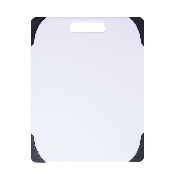 Farberware 11-inch x 14-inch Nonslip Plastic Cutting Board with Black Corners