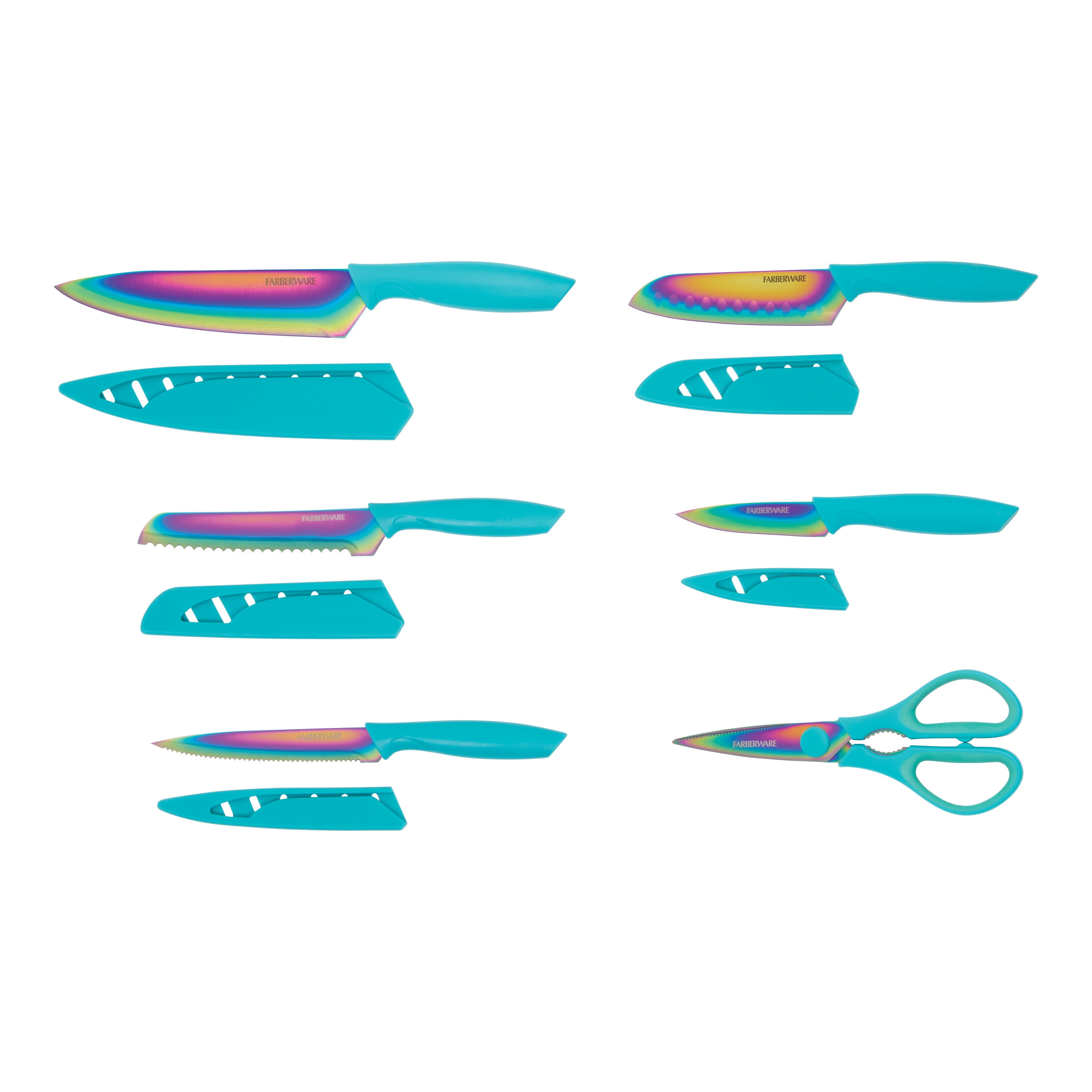 Tomodachi Titanium Rainbow 3 Piece Cutlery Set with Reusable Blade