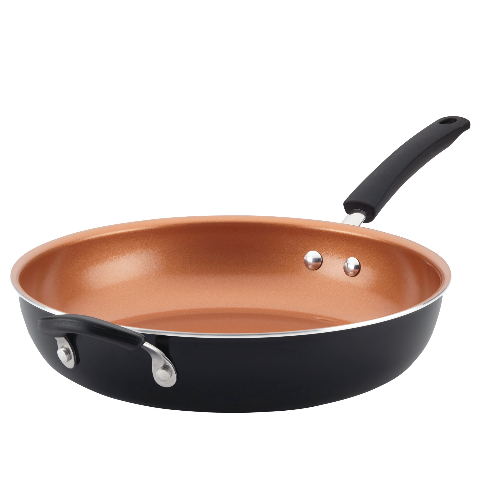 Farberware 12.5" Easy Clean Pro Non-Stick Skillet with Helper Handle, Black - image 1 of 14