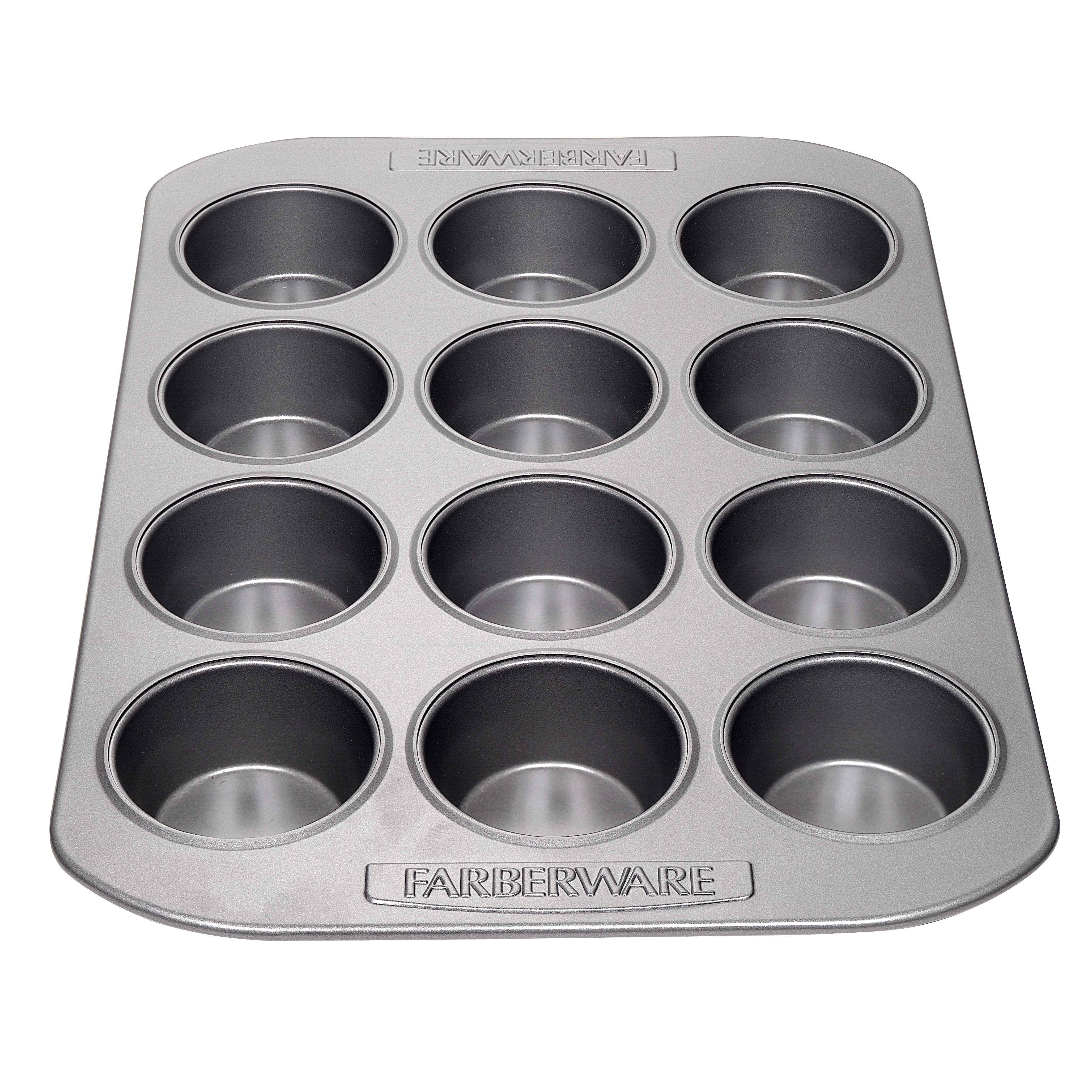 Farberware 12-Cup Bakeware Nonstick Muffin Pan,Gray - image 1 of 7