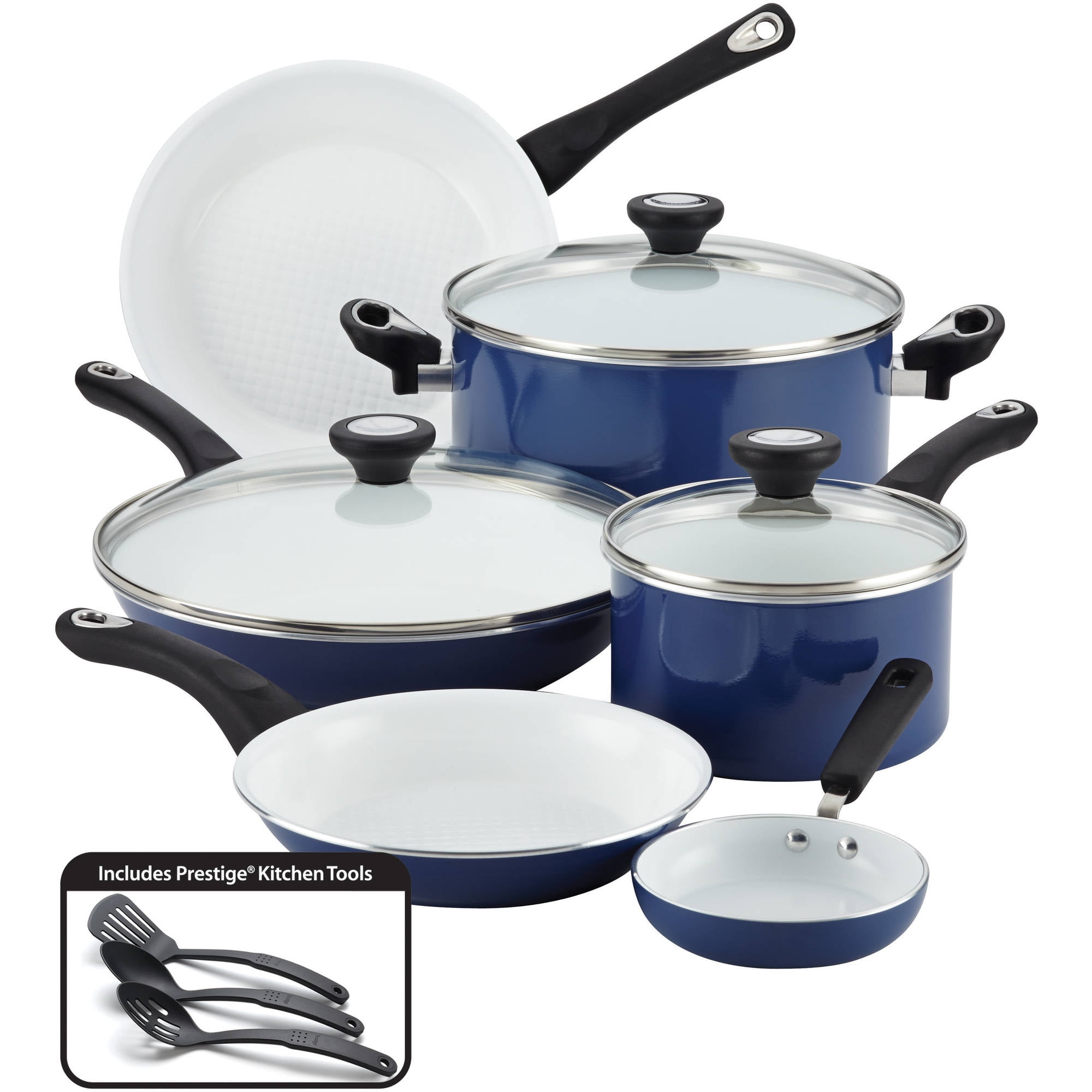 Duralon Blue Non-Stick Cookware 12-Piece Set