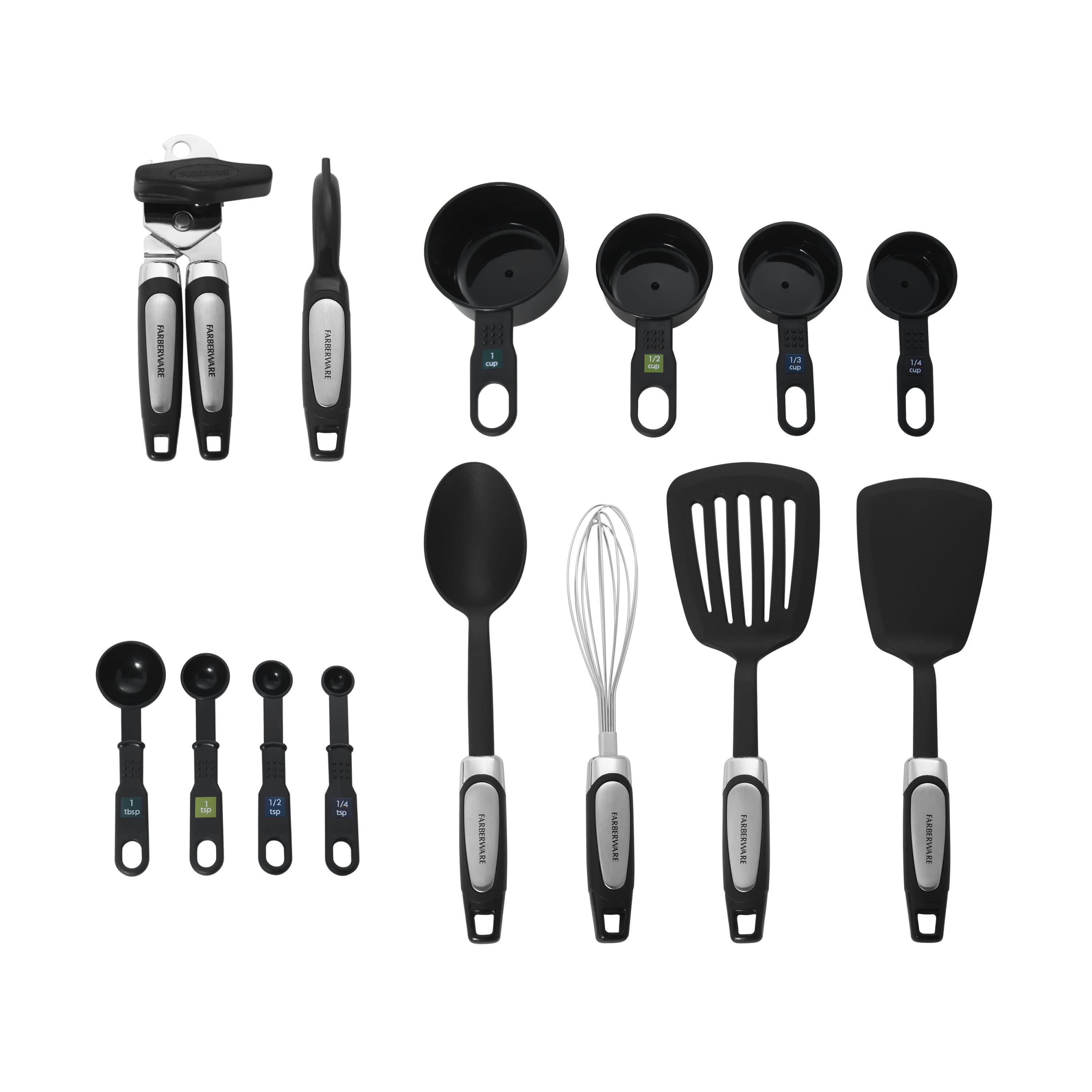 Farberware Professional 14-Piece Kitchen Tool and Gadget Kitchen Utensil Set in Black - Walmart.com