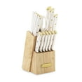 thumbnail image 1 of Farberware 15-Piece Forged Triple Riveted Knife Set with Block Gold, 1 of 10