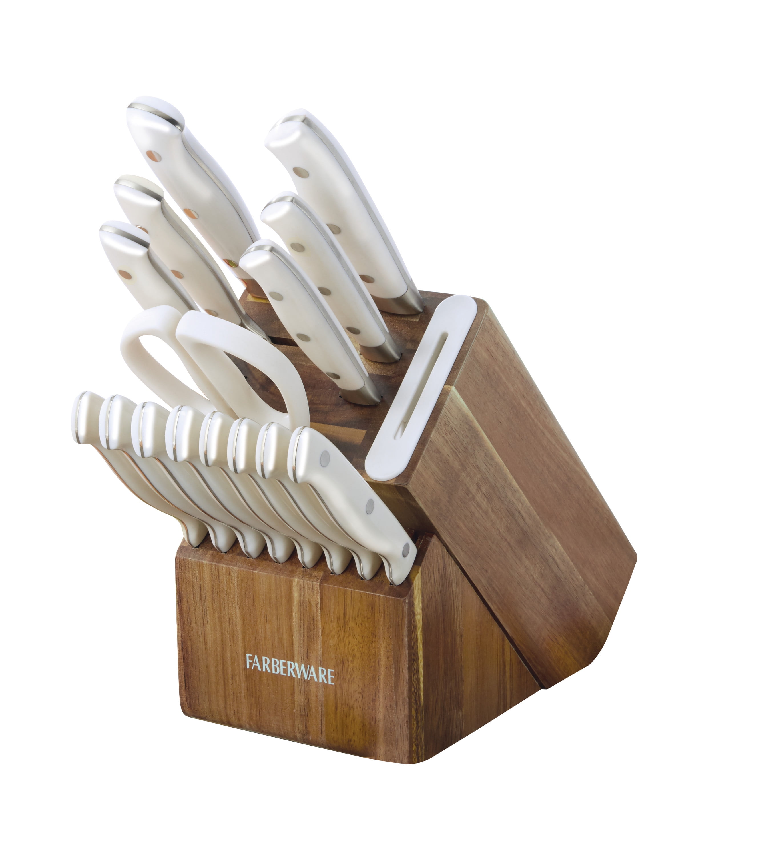  Sabatier Self-Sharpening 12-piece Forged Triple Rivet Knife  Block Set with Edgekeeper Technology, High-Carbon Stainless Steel Kitchen  Knives, Razor-Sharp Knife Set with Wood Block, Black: Home & Kitchen