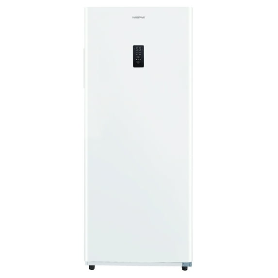 Farberware 17 cu ft upright freezer with spacious storage, adjustable shelves, and energy-efficient performance—ideal for bulk food storage in homes or garages.