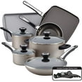 thumbnail image 1 of Farberware 17 Piece Nonstick Cookware, Chocolate, 1 of 9