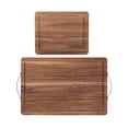 thumbnail image 1 of Farberware 2-piece Acacia Cutting and Serving Board Set with Red Handles, 1 of 4