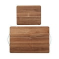 thumbnail image 1 of Farberware 2-Piece Acacia Cutting and Serving Board Set with Teal Handles, 1 of 6