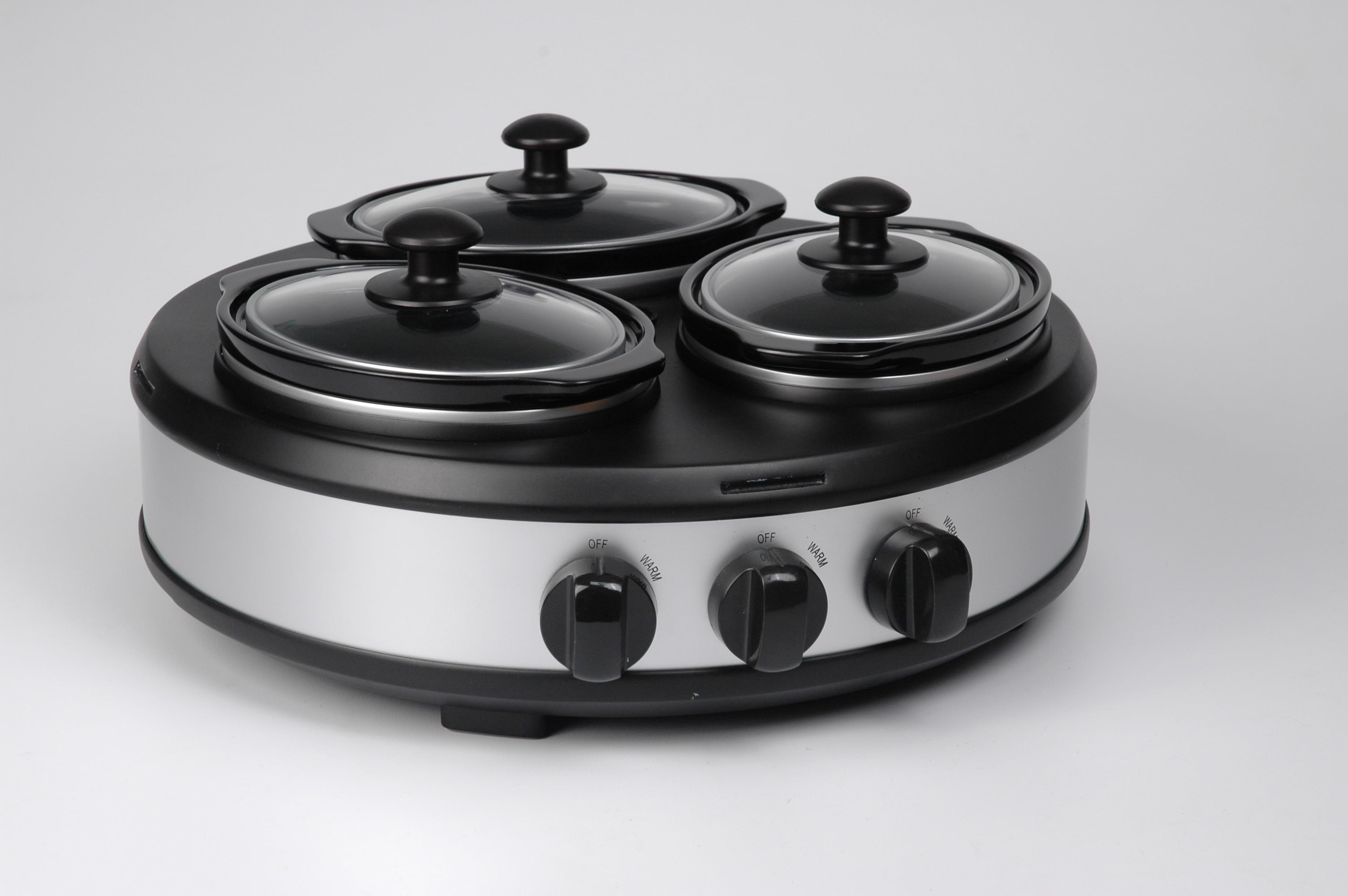 Farberware 3Crock Round 1.5 Quart Oval Stainless Steel Slowcooker, New