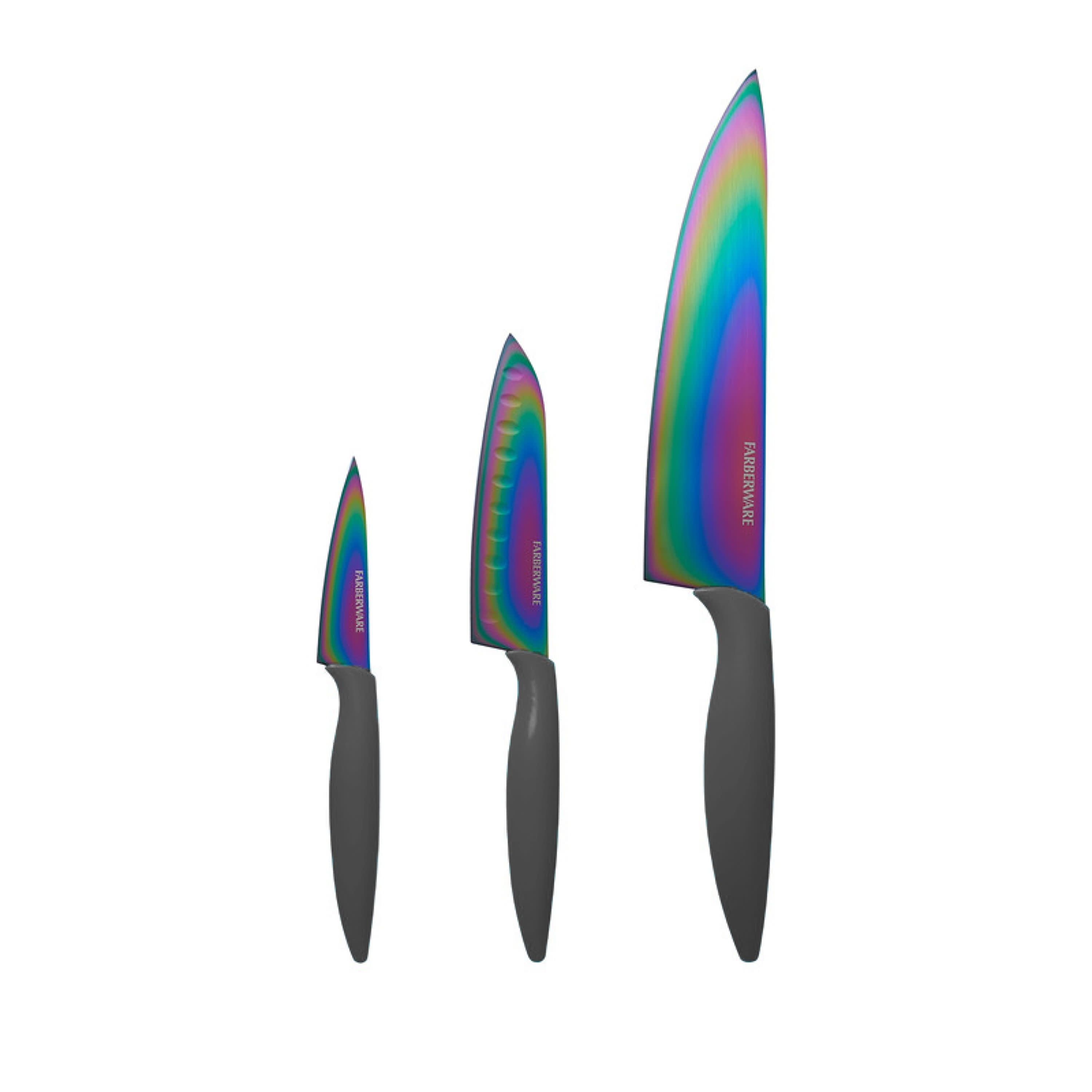 Rainbow Knife Set,18 Pcs Kitchen Knives Set, Sharp Stainless Steel