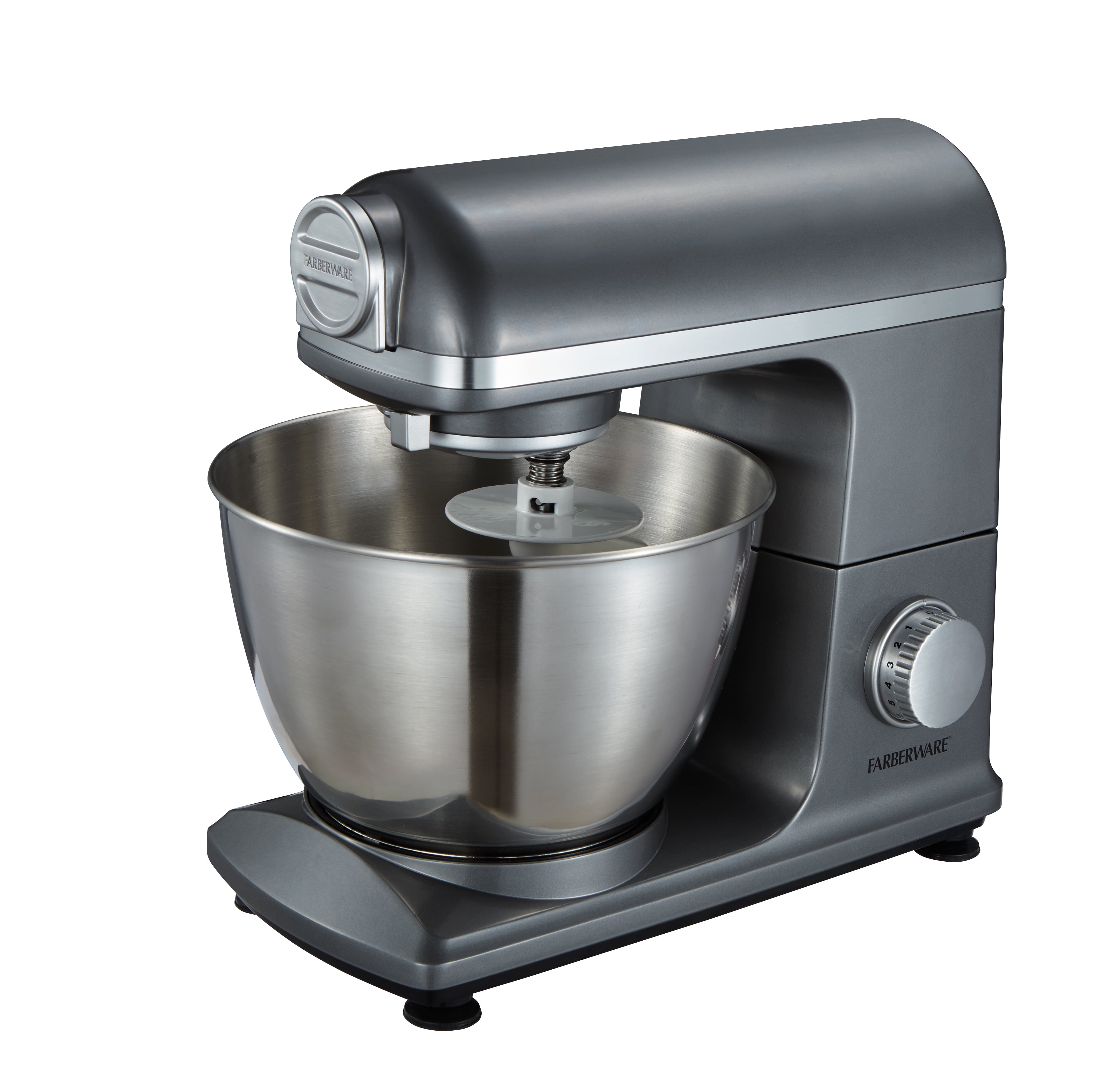 Farberware, Kitchen, Grey Farberware Mixer 6 Mixing Speeds 3 Mixing  Attachments And A Steel Bowl