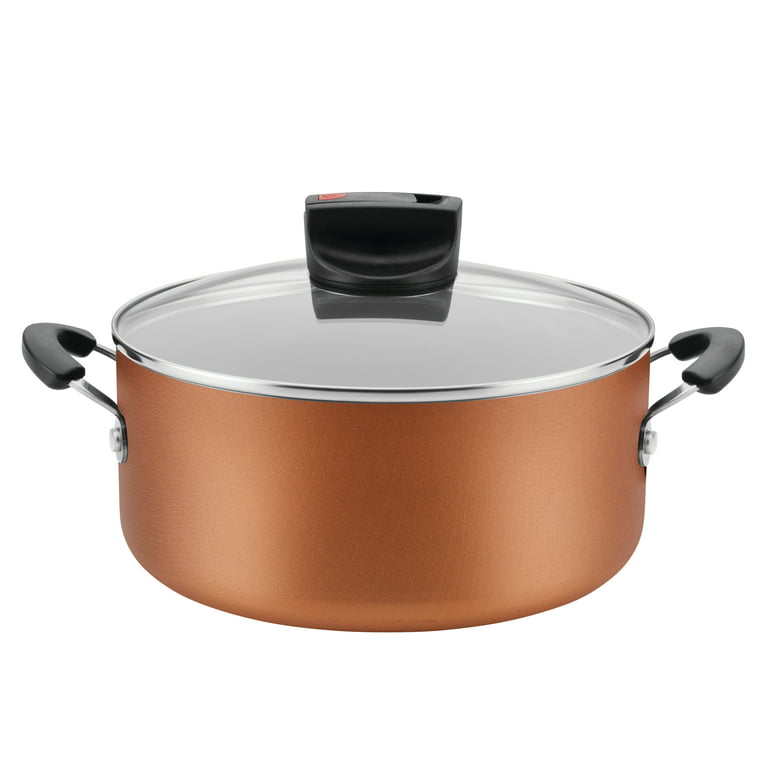 Farberware 5-Quart Easy Clean Nonstick Cookware Dutch Oven with Lid, Copper  