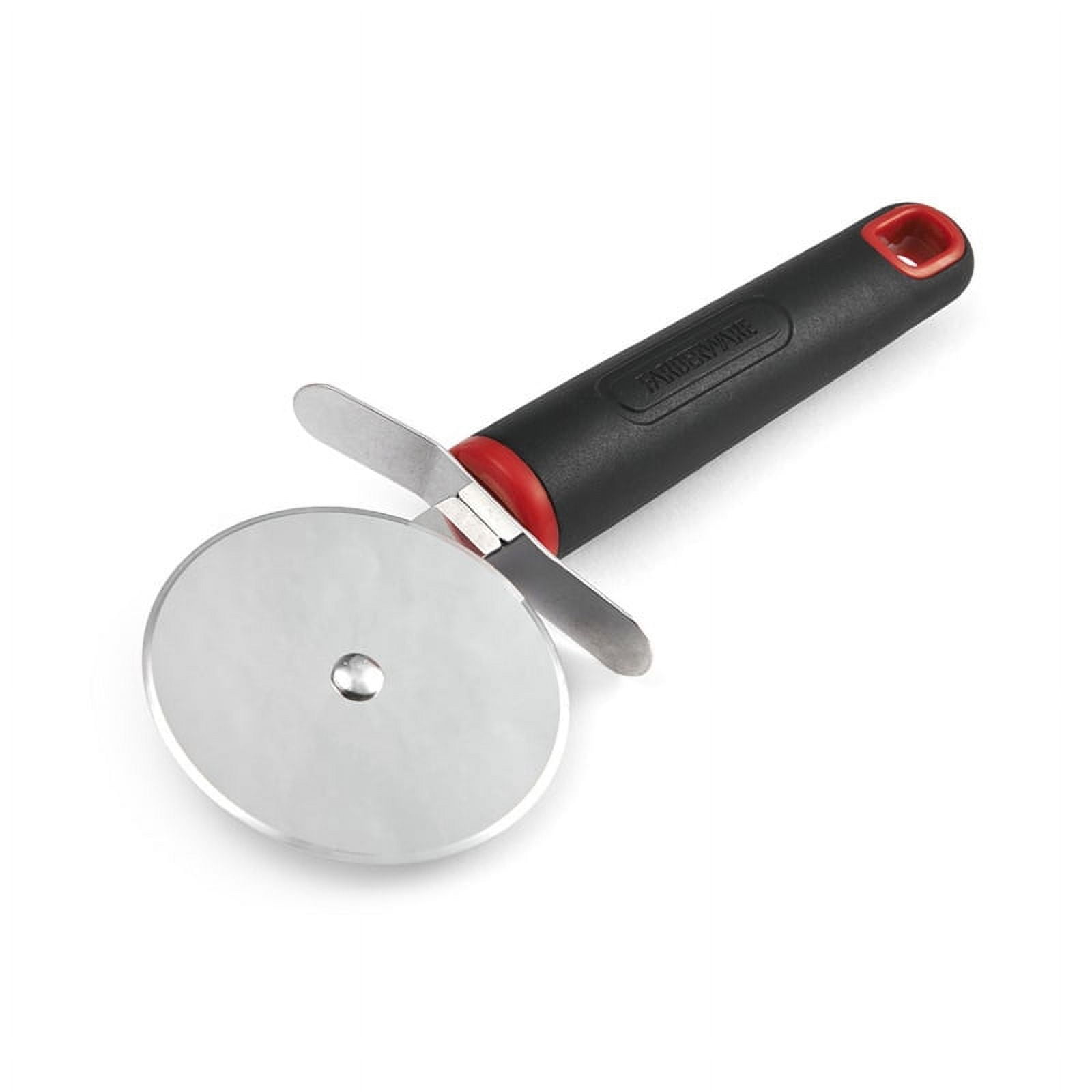 Farberware Black and Silver Stainless Steel Pizza Wheel with Ergonomic Handle