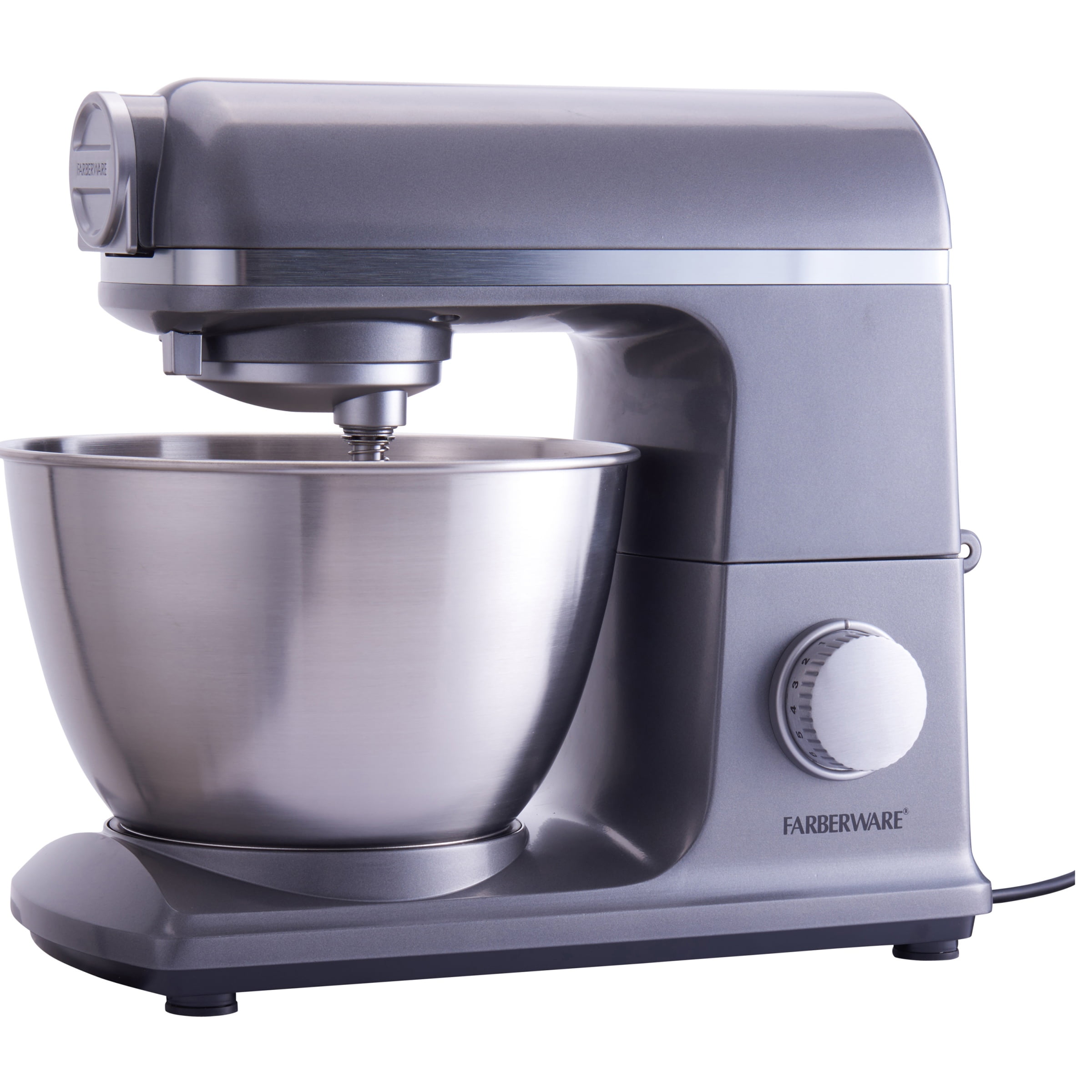 kam røgelse Pigment Farberware 6 Speed 4.7 Quart Gun Metal Professional Stand Mixer -  Walmart.com