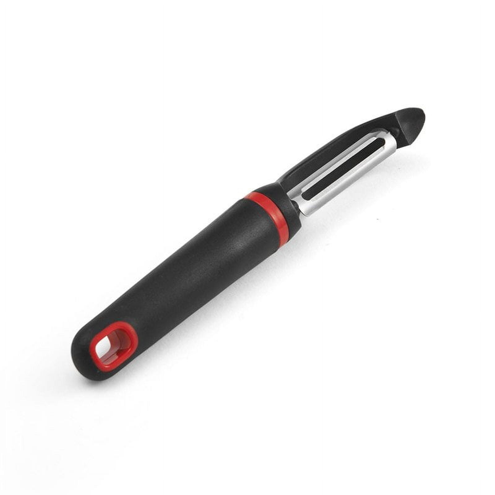Home Basic Horizontal Vegetable Peeler – Zinc Plated, Ergonomic Grip, Stainless Steel Blade