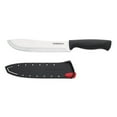 thumbnail interactive-video image 1 of Farberware 7-inch Butcher Knife with Self-Sharpening Blade Cover, Sharp Kitchen Knife, Black, 1 of 12