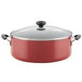 thumbnail image 1 of Farberware 8-Quart Easy Clean Aluminum Nonstick Stockpot, Red, 1 of 7