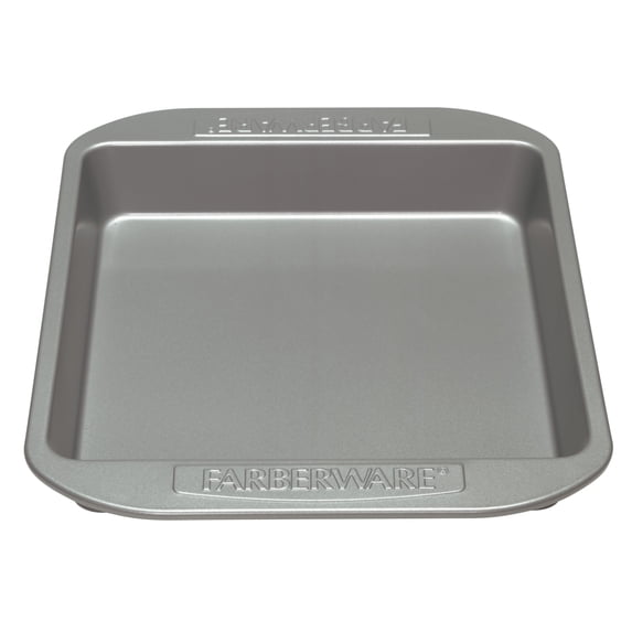 Farberware Bakeware 9 Inch Nonstick Square Cake Pan, Dishwasher Safe and Oven Safe to 450°F, Gray