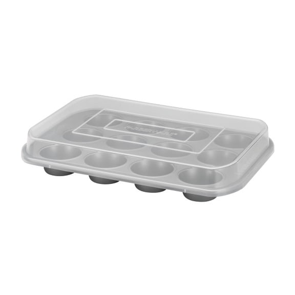 Farberware Bakeware 12-Cup Nonstick Muffin Pan, Gray