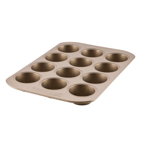 Farberware Bakeware 12 Cup Nonstick Muffin Pan, Mocha