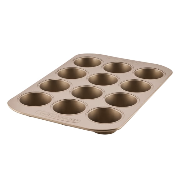 Farberware Bakeware 12 Cup Nonstick Muffin Pan, Mocha