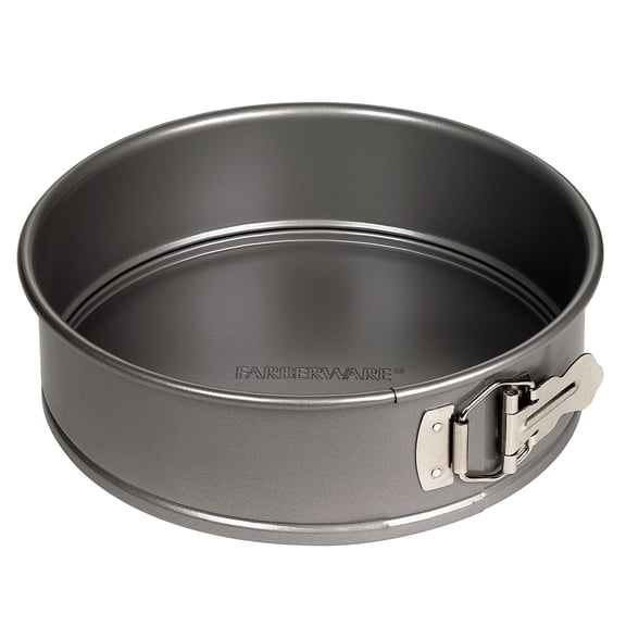 Farberware Bakeware 9 in Round Nonstick Springform Pan, Oven Safe to 450F, Gray