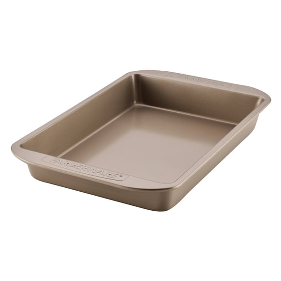 Farberware Bakeware 9x13in Nonstick Rectangular Cake Pan, Mocha