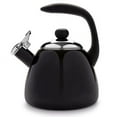 thumbnail image 1 of Farberware Bella Water Kettle, Whistling Tea Pot, Works For All Stovetops, Porcelain Enamel on Carbon Steel, BPA-Free, Rust-Proof, Stay Cool Handle, 2.5qt (10 Cups) Capacity (Black), 1 of 3