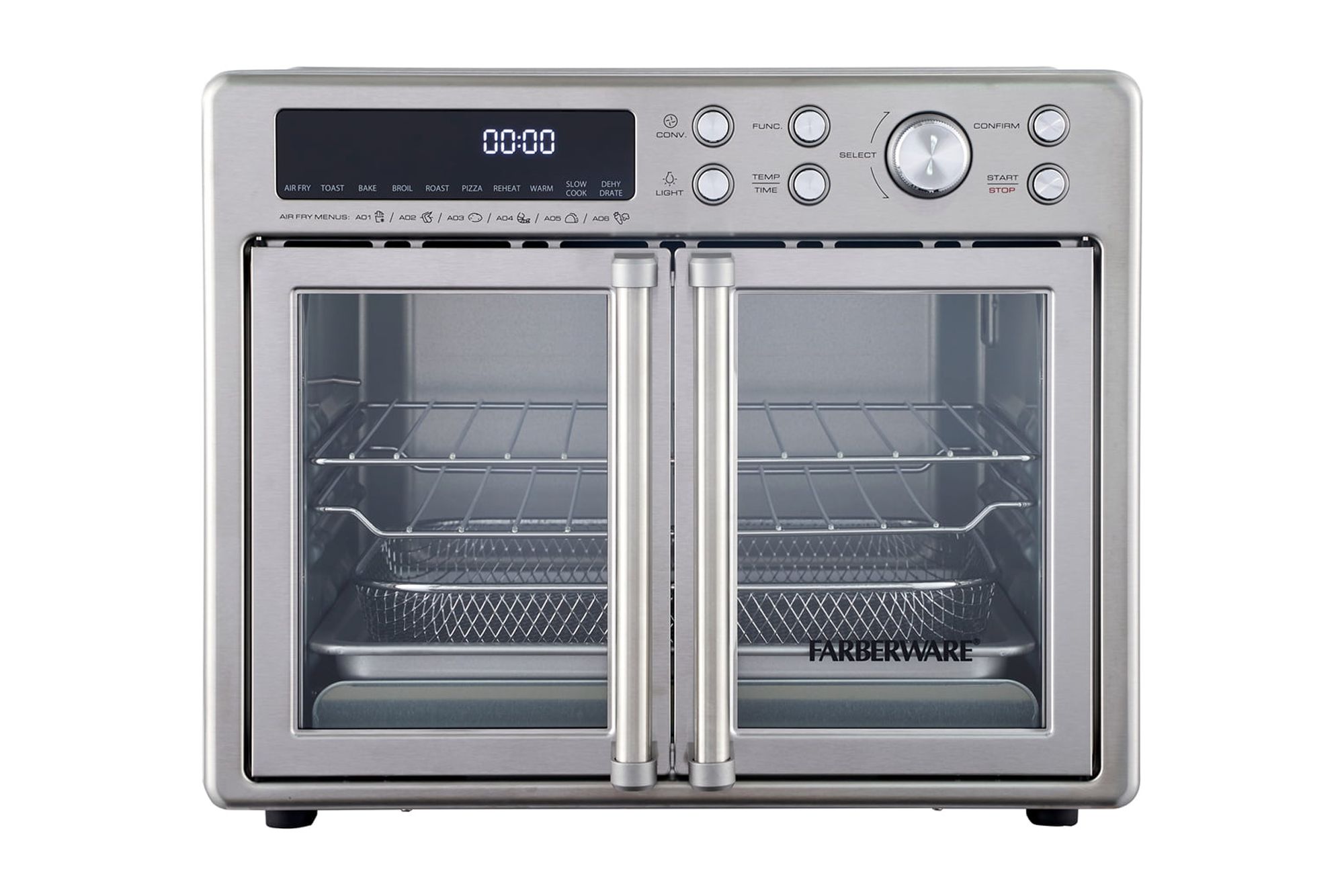 Farberware Brand 25L 6-Slice Toaster Oven with Air Fry, French Door, FW12-100024316 - image 1 of 5