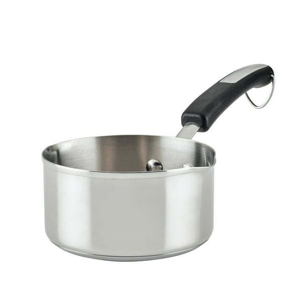 Farberware Brilliance 1 Quart Saucepan with Pour Spout, Induction Compatible, Metal Utensil and Dishwasher Safe, Stainless Steel