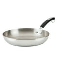 thumbnail image 1 of Farberware Brilliance 12.25 Inch Frying Pan, Induction Compatible, Metal Utensil and Dishwasher Safe, Stainless Steel, 1 of 14