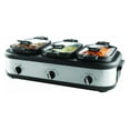 Farberware Buffet Triple Slow Cooker, Stainless Steel Inset, Model