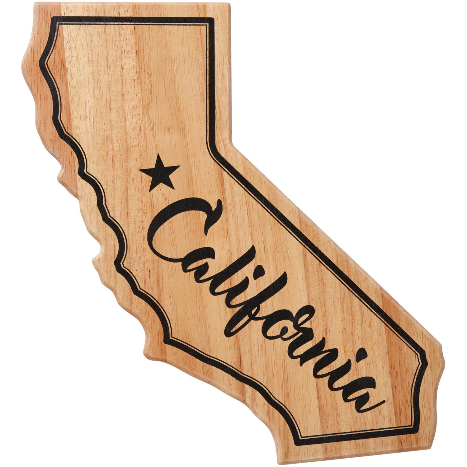 Vellum California Shaped Wood Paper Composite Serving and Cutting Board 14-1/4 x 11
