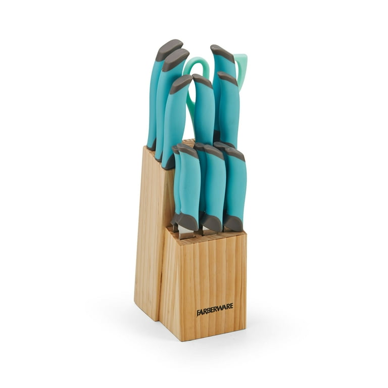 Farberware Classic 15-piece Soft Grip Knife Block Set in Graphite -  Walmart.com