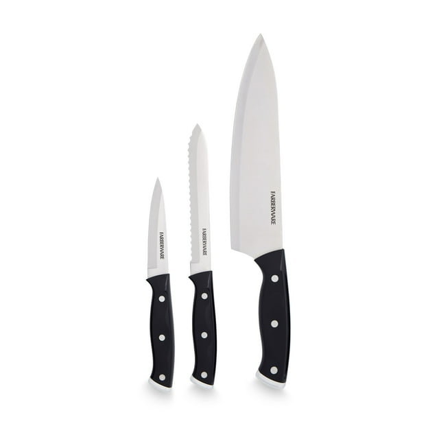 Farberware Classic 3 Piece Triple Riveted Knife Set Stainless Steel