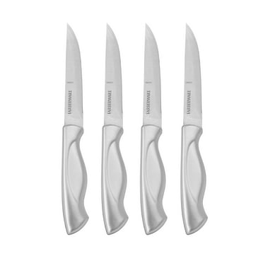 Farberware Classic 4-Piece Stainless Steel Steak Knife Set, Stainless Steel Handles