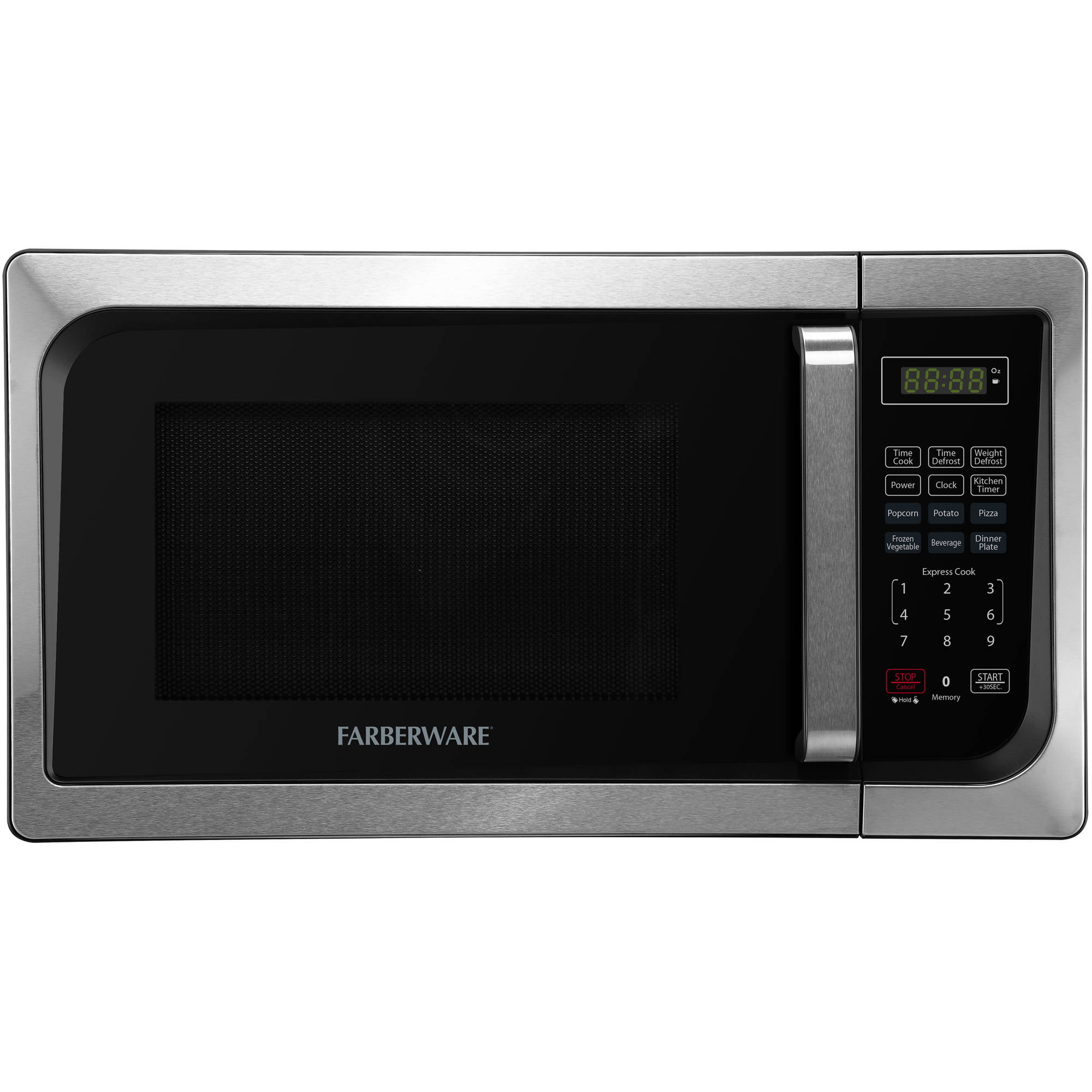 Farberware Classic 0.9 Cu. Ft 900-Watt Microwave Oven, Stainless Steel -  9891939