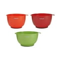 thumbnail image 1 of Farberware Classic Set of 3 Plastic Mixing Bowls in Assorted Colors, 1 of 10