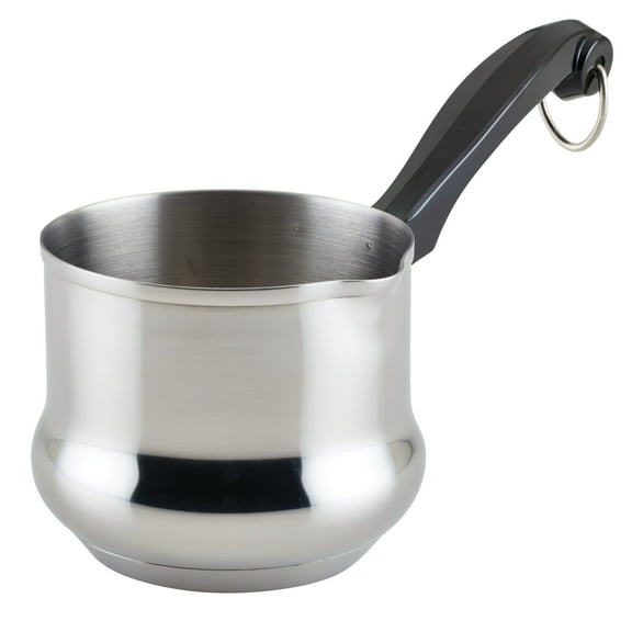 Farberware Classic Series 0.625 Quart Stainless Steel Butter Warmer Melting Pot Induction Compatible, Metal Utensil and Dishwasher Safe, Stainless Steel