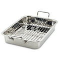 thumbnail image 1 of Farberware Classic Series 17x12.25 Inch Stainless Steel Roaster with Rack, Dishwasher Safe and Oven Safe to 500°F, Stainless Steel, 1 of 13