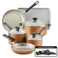 thumbnail image 1 of Farberware Cookstart Aluminum DiamondMax Nonstick Cookware Set, 15-Piece, Copper, 1 of 6