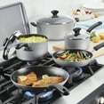thumbnail image 1 of Farberware Cookstart Aluminum DiamondMax Nonstick Straining Saucepan, 3-Quart, Silver, 1 of 5