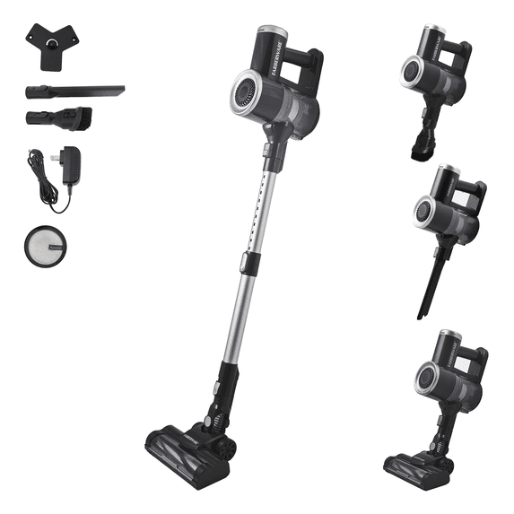 Farberware Cordless Pro Stick Vacuum Cleaner, Powerful Suction with 2 Speeds for Carpet and Hard Floors, Converts to Handheld Vacuum
