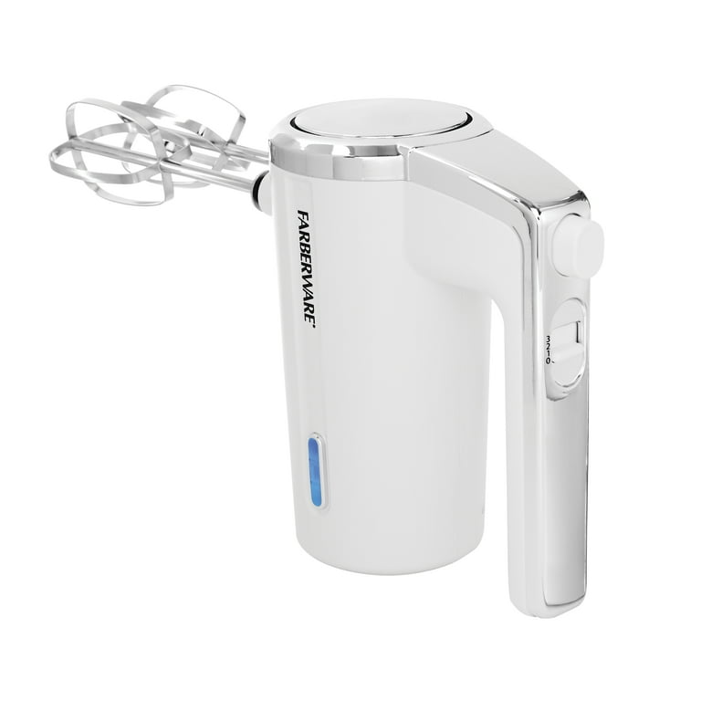 Farberware Cordless Rechargeable 3 Speed Hand Mixer, White, New 