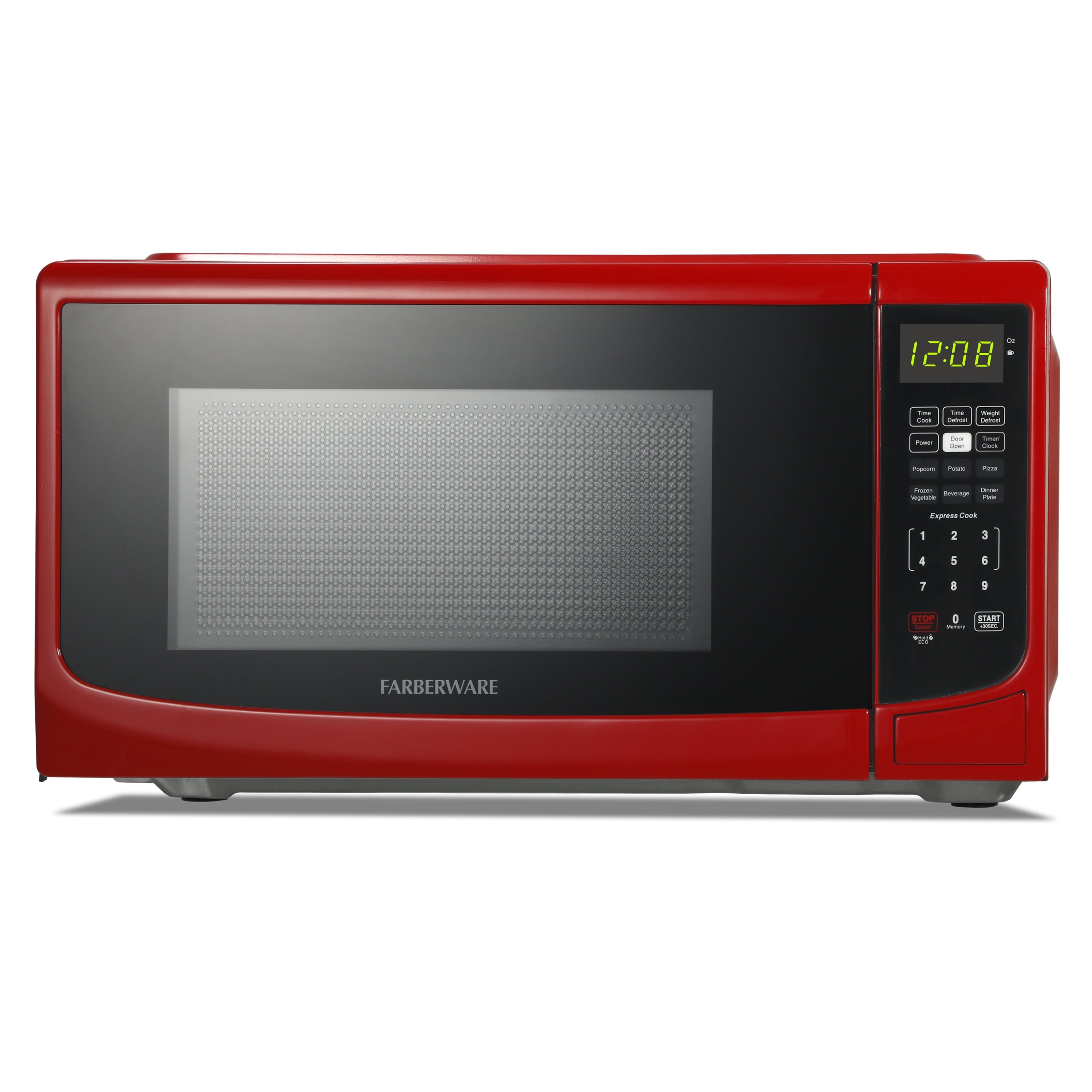 Open Box Farberware Countertop 0.7 cu. ft. Microwave, Red