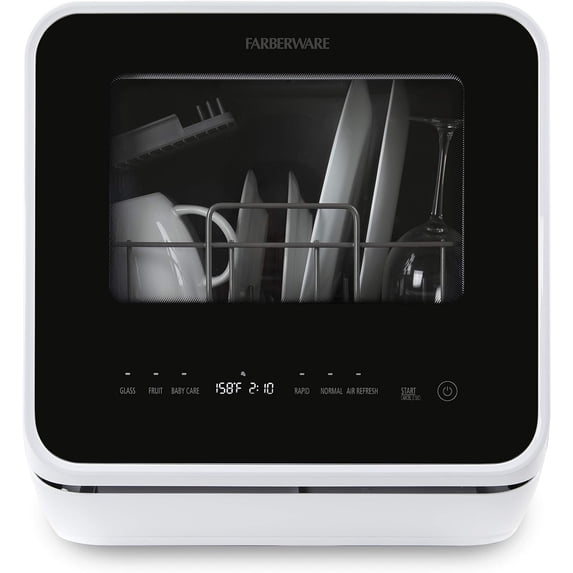 Farberware Countertop Dishwasher, Portable Dishwasher with 5L Water Tank for Homes and RVs